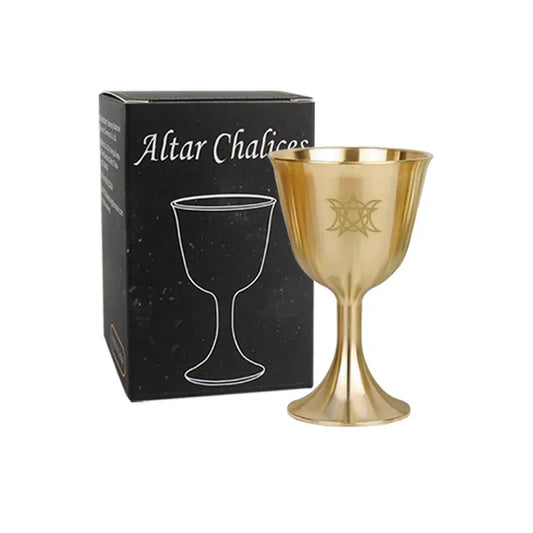 Altar Chalices Copper Goblet – Spiral Pentacle Celtic Knot Design for Witchcraft & Rituals